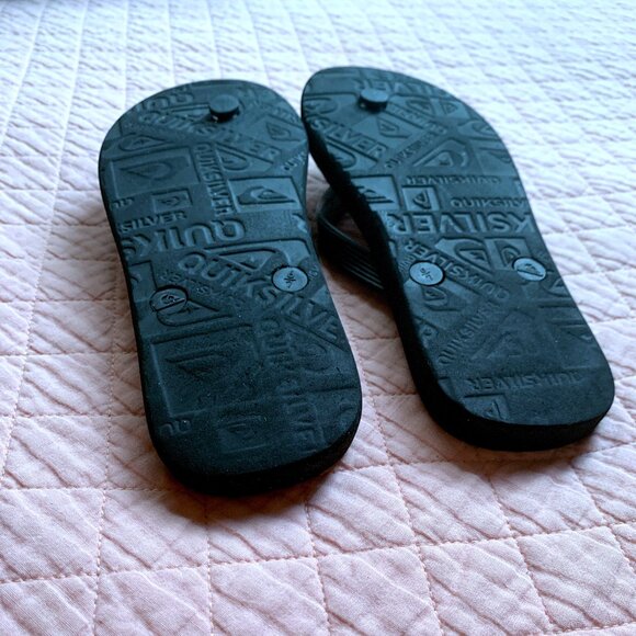 QUICKSILVER -  Black and White Sandals - Thongs - Men 6-7 - Picture 8 of 13